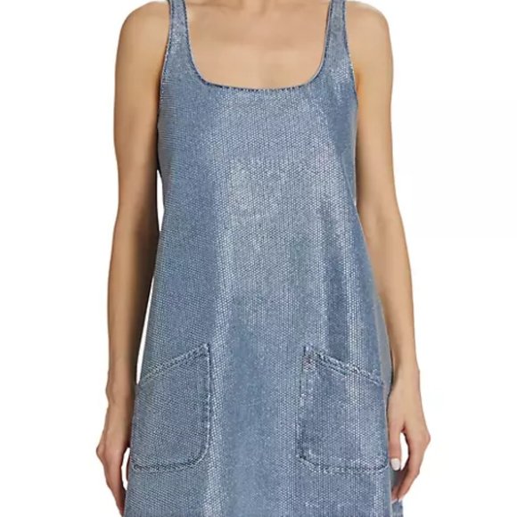 BNWT Triarchy Ms. Perri Crystal Denim Minidress - Picture 4 of 8